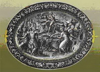 Блюдо с изображением Аполлона с музами 