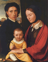 Автопортрет с семьёй (Фридрих Овербек)