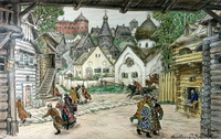 Эскиз декорации к опере Опричник (В.М. Васнецов, 1911 г.)