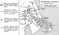 Карта Чесменского сражения