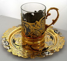 Чайный набор (Златоустовская гравюра на стали)