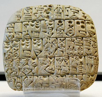 Шумерская клинопись (ок. 2600 г. до н.э.)