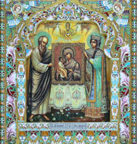 Икона Божией Матери (М.А. Рожкова, скань и эмаль)